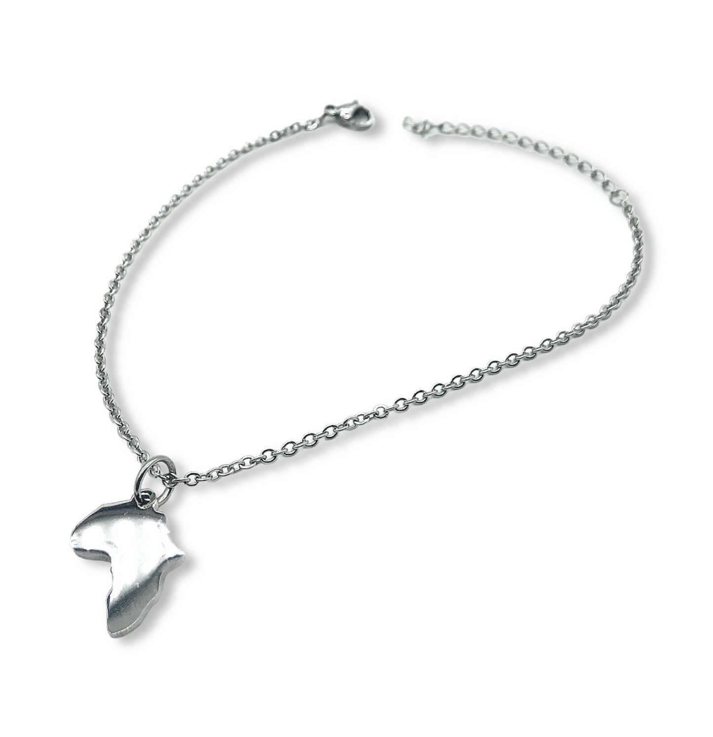New! 18K "One Africa" Continent Anklet