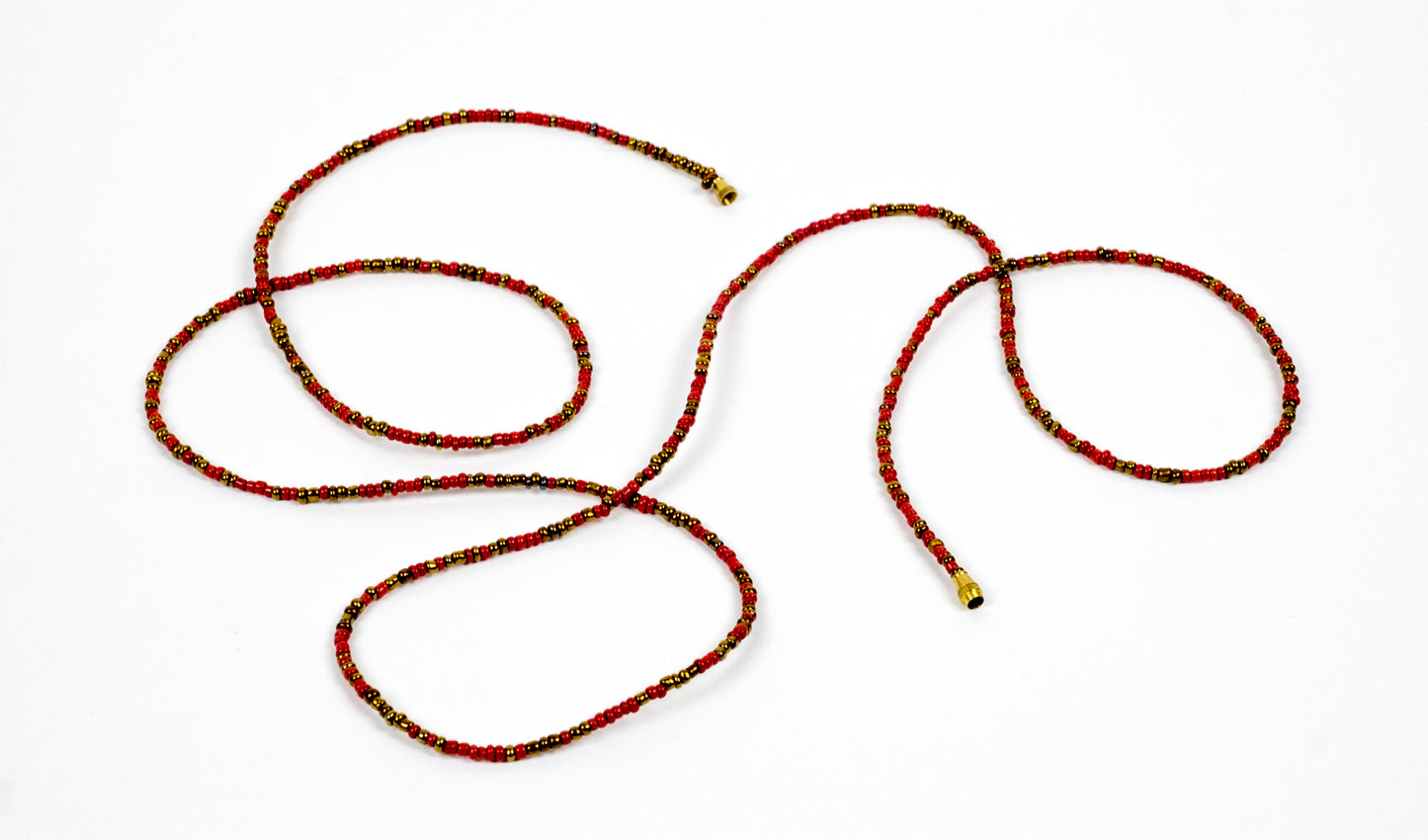 Red W/ Gold Accent! African Waist Beads- African Jewelry, Waist Beads, Belly Chain, Belly Chains - ShopEzeFashionn