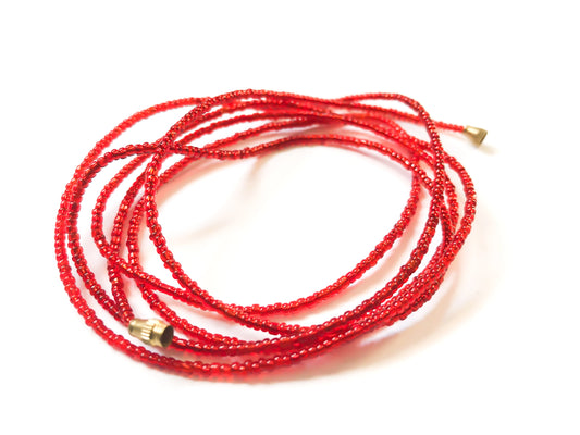 Ruby Red! African Waist Beads- African Jewelry, Waist Beads, Belly Chain, Belly Chains, Belly Beads - ShopEzeFashionn