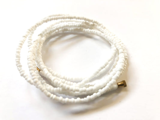 White! African Waist Beads- African Jewelry, Waist Beads, Belly Chain, Belly Chains, Belly Beads - ShopEzeFashionn